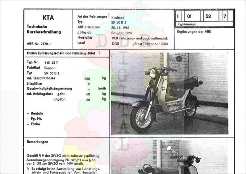 Kraftrad SR 50 B 3