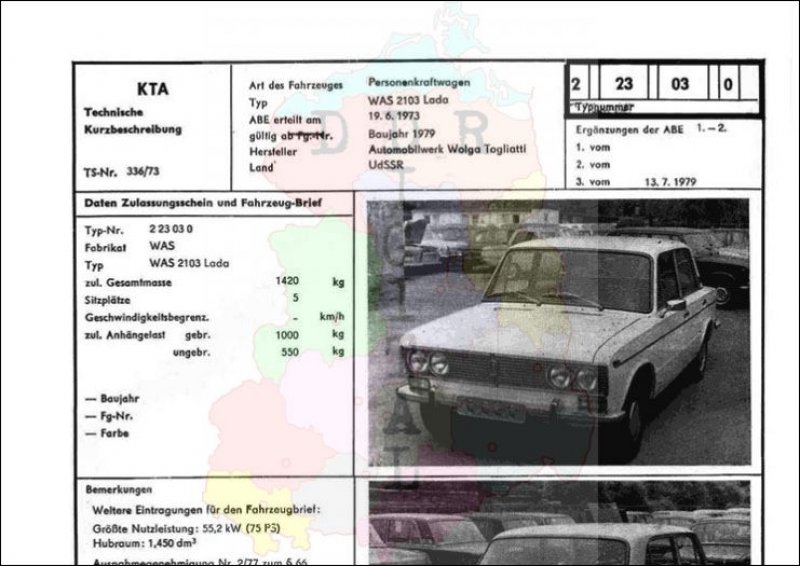 Personenkraftwagen WAS 2103 Lada
