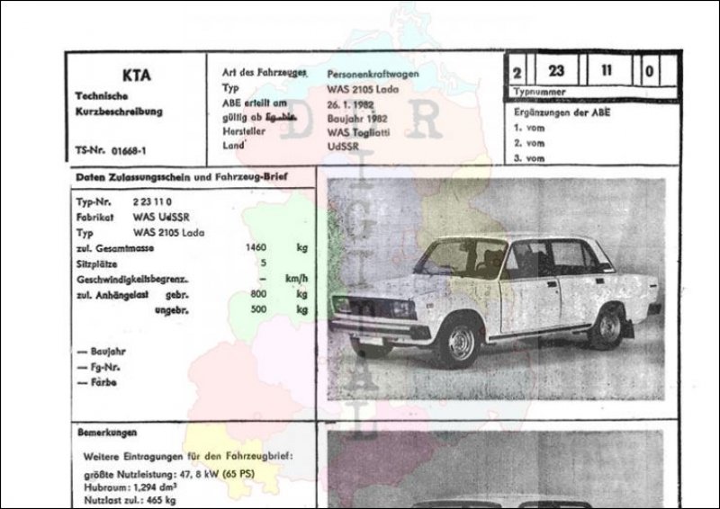 Personenkraftwagen WAS 2105 Lada