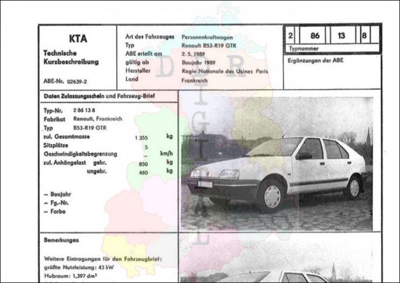 Personenkraftwagen Renault B53-R19 GTR