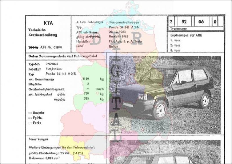 Personenkraftwagen Panda 34-141 A 2/N