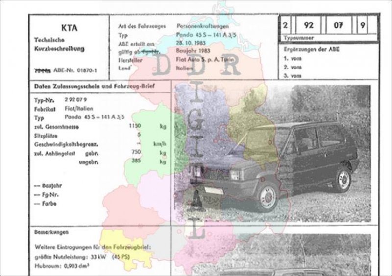 Personenkraftwagen Panda 45 S - 141 A 3/5