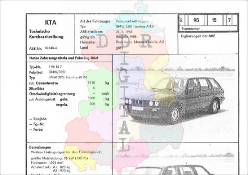 Personenkraftwagen BMW 320i Touring-AH51