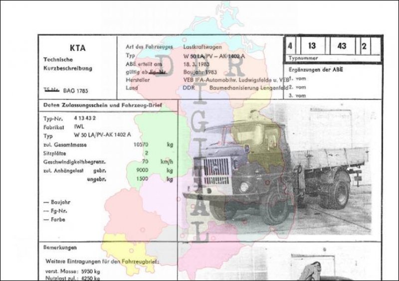 Lastkraftwagen W 50 LA/PV-AK 1402 A