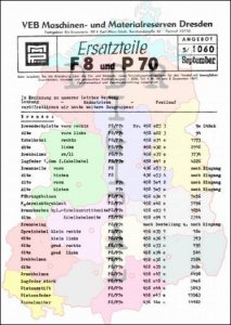 F 8 und P 70