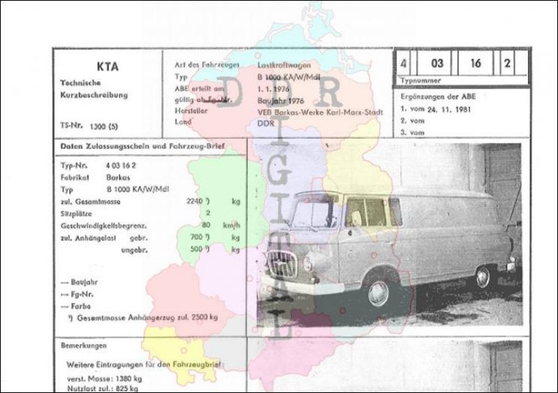 Lastkraftwagen B 1000 KA/W/Mdl