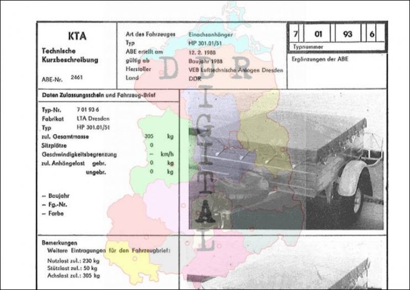 Einachsanhänger HP 301.01/51