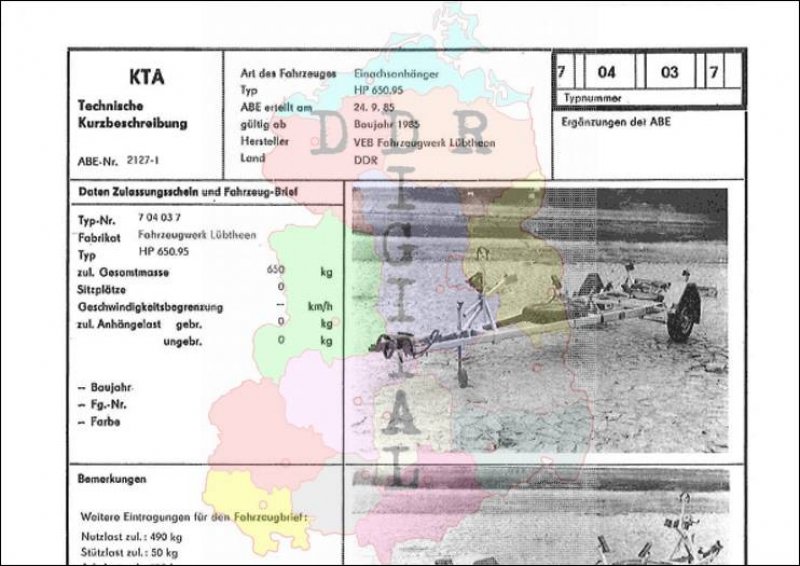 Einachsanhänger HP 650.95