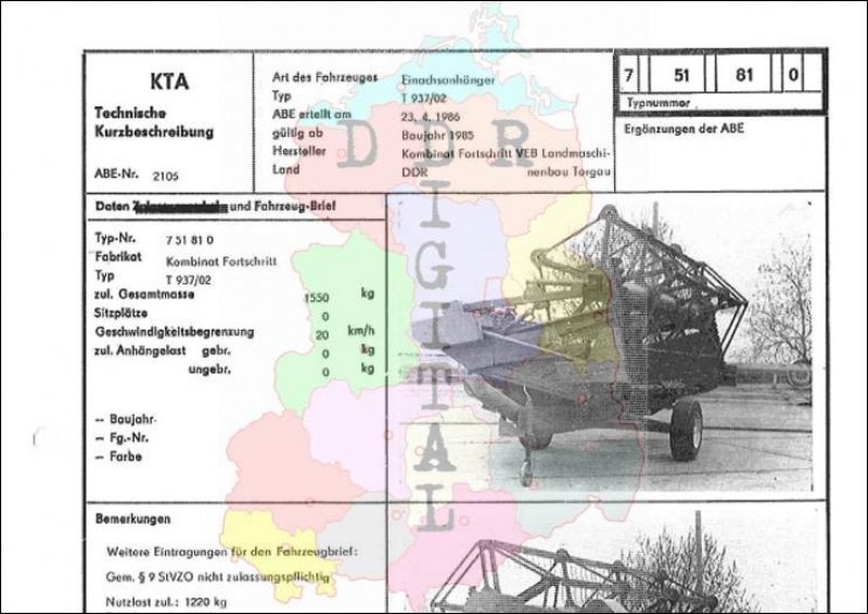 Einachsanhänger T 937/02