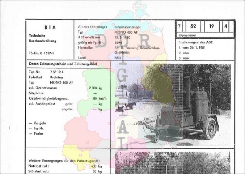 Einachsanhänger MONO 400 AF