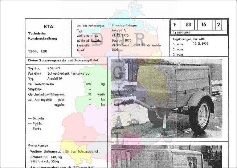 Einachsanhänger Arcobil IV