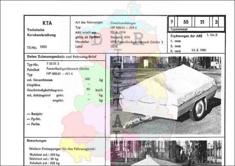 Einachsanhänger HP 500.01-AH 4