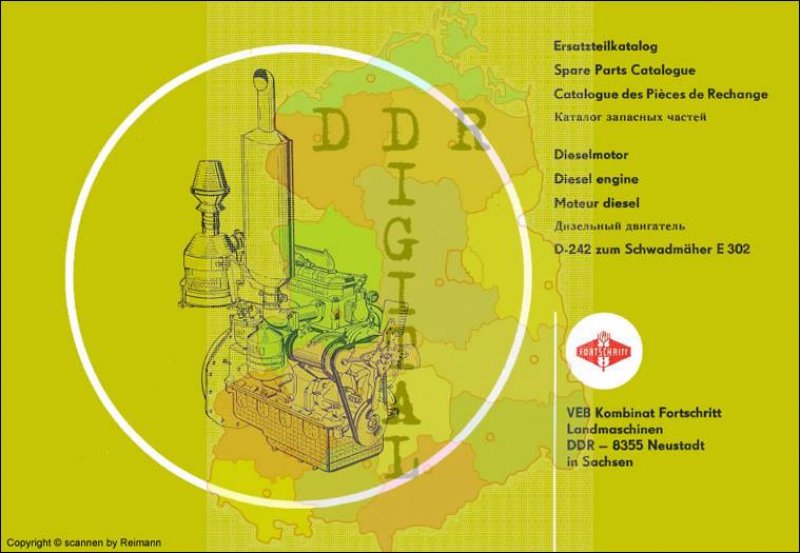 Dieselmotor D-242 zum Schwadmäher E 302