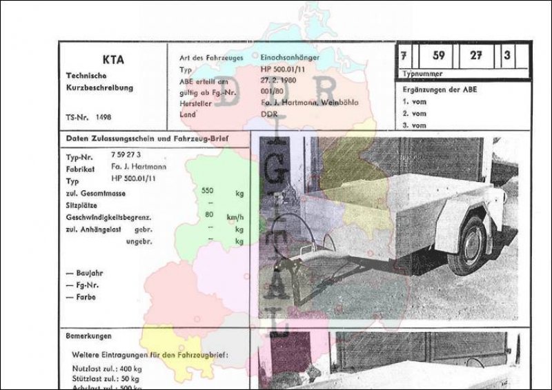 Einachsanhänger HP 500.01/11