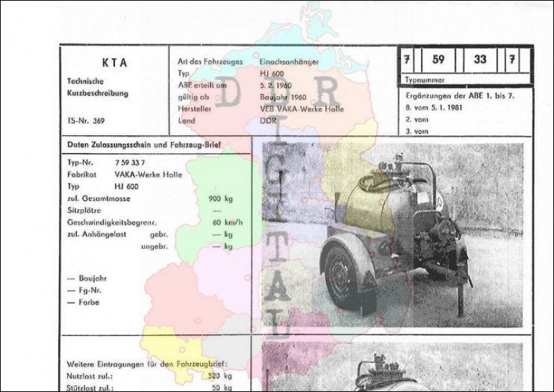 Einachsanhänger HJ 600