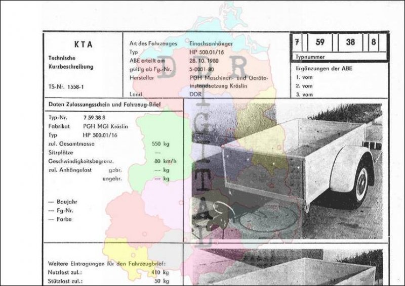 Einachsanhänger HP 500.01/16