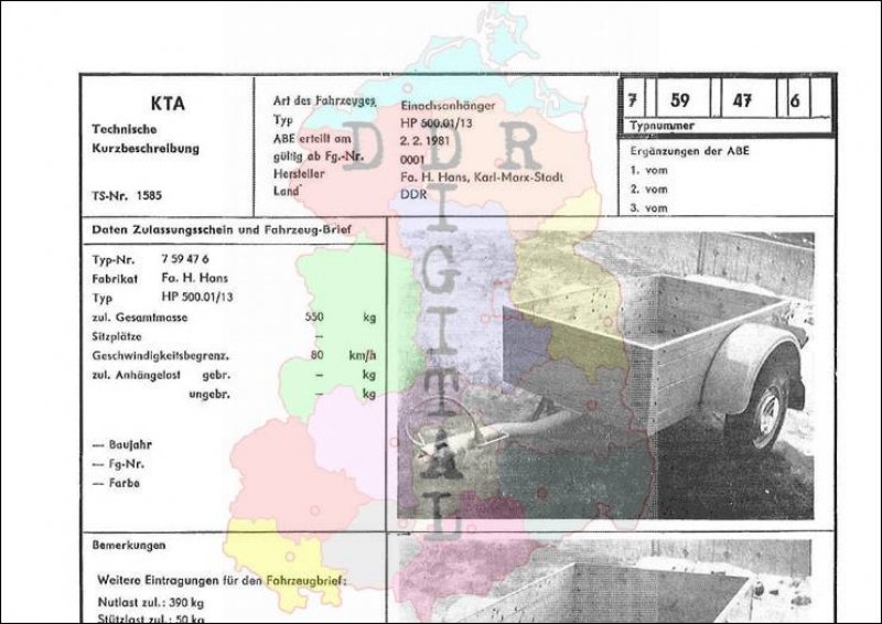 Einachsanhänger HP 500.01/13