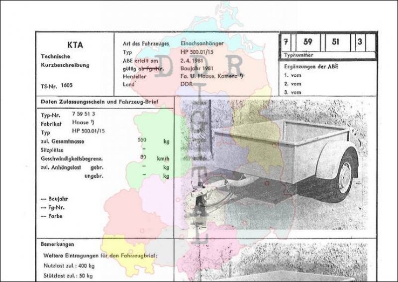 Einachsanhänger HP 500.01/15