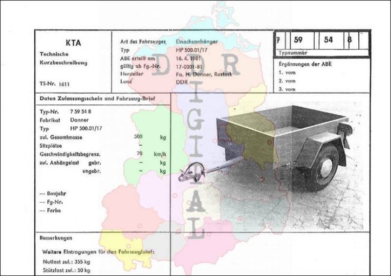 Einachsanhänger HP 500.01/17