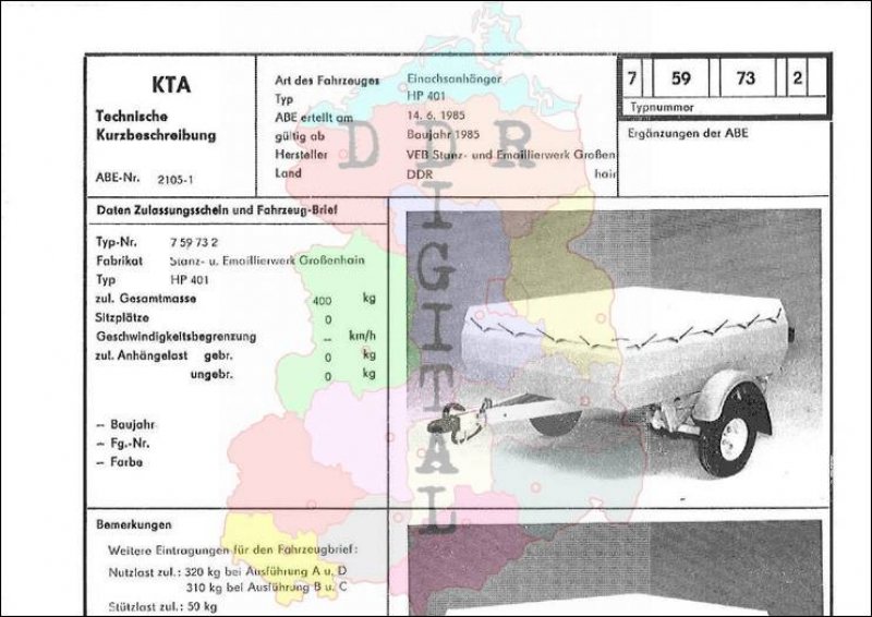 Einachsanhänger HP 401