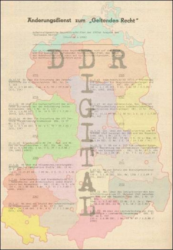 Änderungsdienst zum "Geltenden Recht"