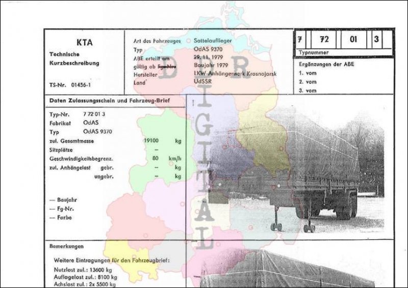 Sattelauflieger OdAS 9370