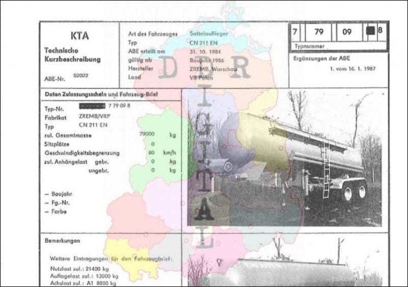 Sattelauflieger CN 211 EN