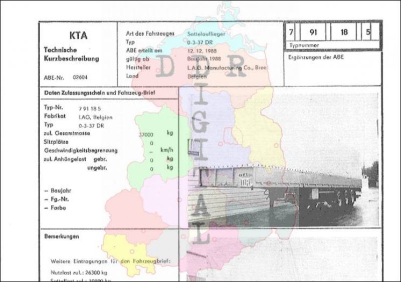 Sattelauflieger 0-3-37 DR