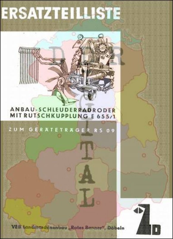 Anbau-Schleuderradroder mit Rutschkupplung E 655/1 zum Geräteträger RS 09