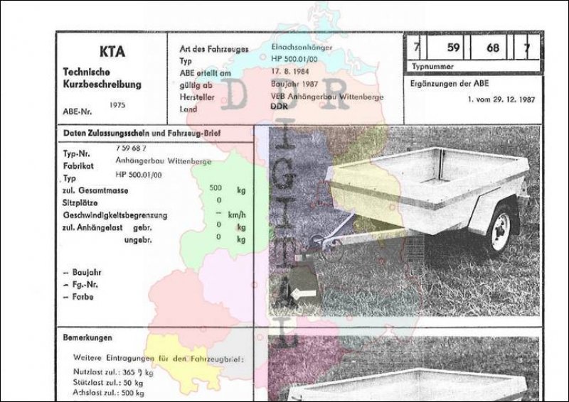 Einachsanhänger HP 500.01/00