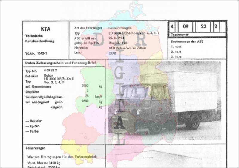 Lastkraftwagen LD 3000 KF/St-Ko II/Var. 2, 3, 4, 7