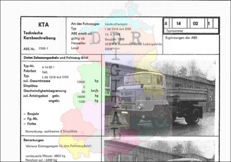 Lastkraftwagen L 60 1218 4x4 DSK