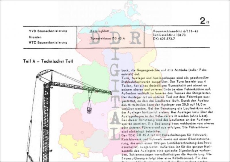 Turmdrehkran ZB 45 A