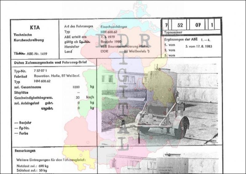 Einachsanhänger HM 600.62