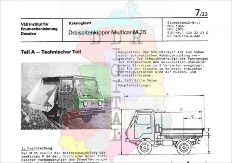 Dreiseitenkipper Multicar M 25