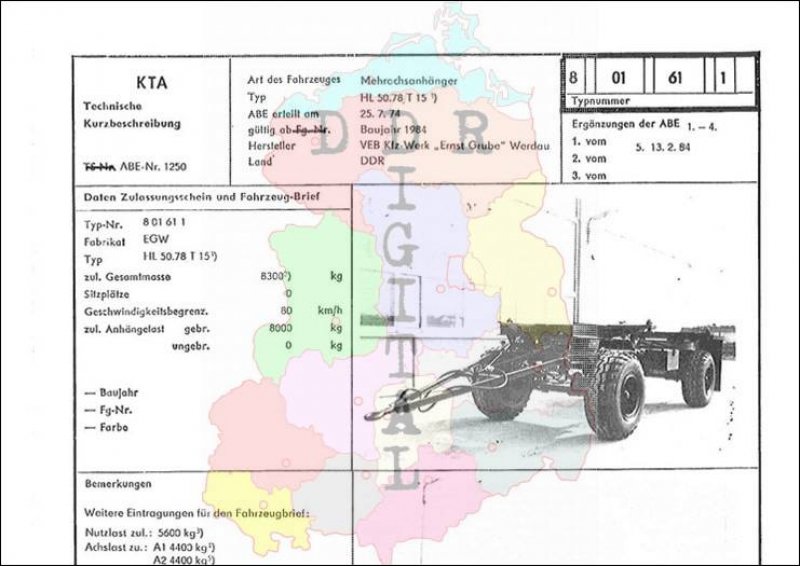 Mehrachsanhänger HL 50.78/T 15