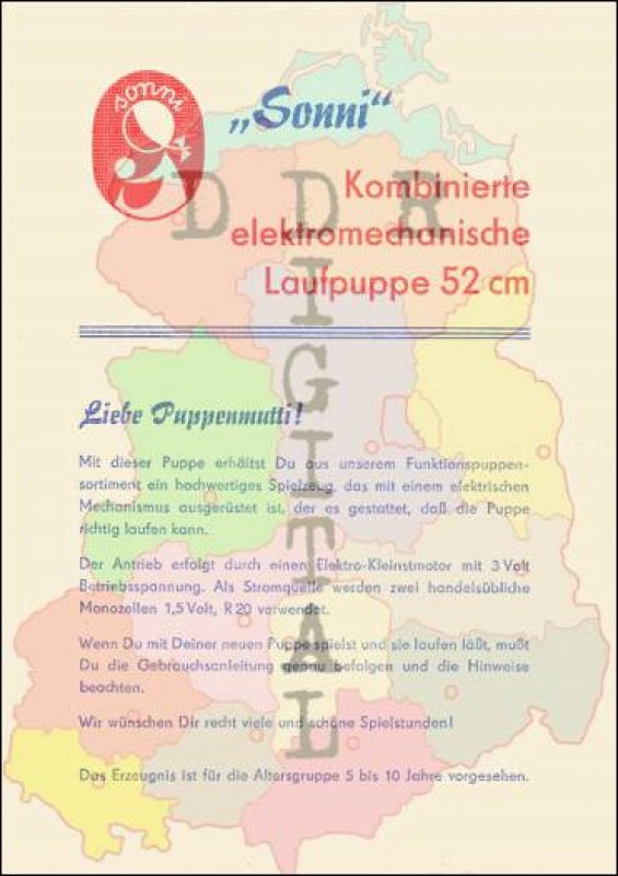 "SONNI" kombinierte elektromechanische Laufpuppe 52 cm