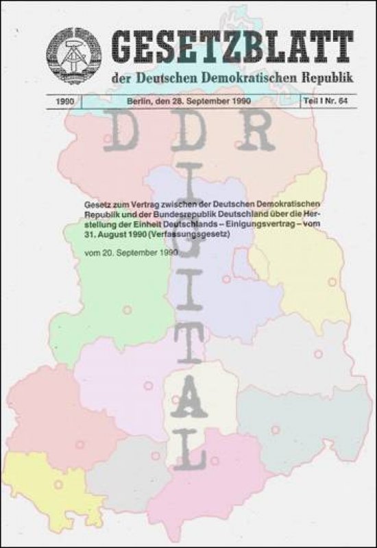 Gesetz zum Vertrag zwischen der Deutschen Demokratischen Republik und der Bundesrepublik Deutschland