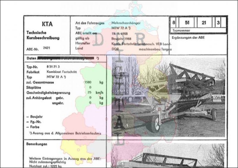Mehrachsanhänger MTW 72 A