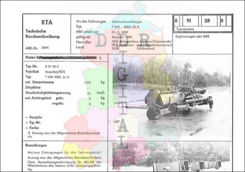 Mehrachsanhänger T 939 - KBG 33 A