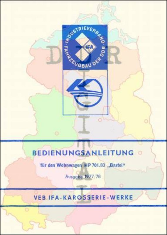 Bedienungsanleitung für den Wohnwagen HP 701.83 "Bastei"