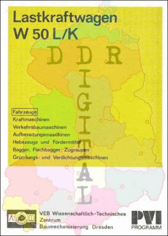 PVI Lastkraftwagen W 50 L/K, Arbeitsunterlage für die planmäßige vorbeugende Instandhaltung