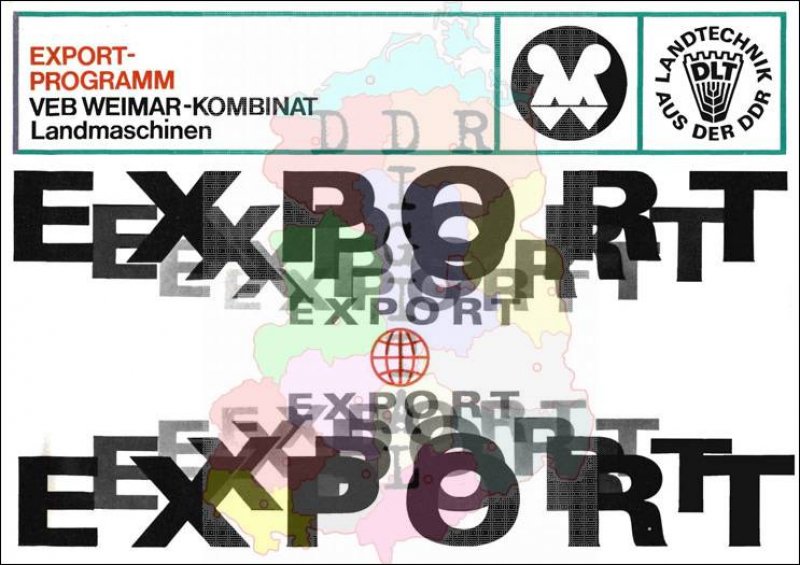 Export-Programm VEB Weimar-Kombinat Landmaschinen