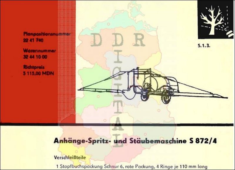 Anhänge-Spritz- und Stäubemaschine S 872/4
