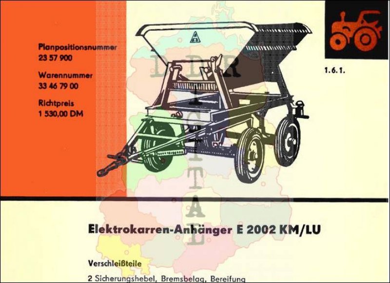 Elektrokarren-Anhänger E 2002 KM/LU