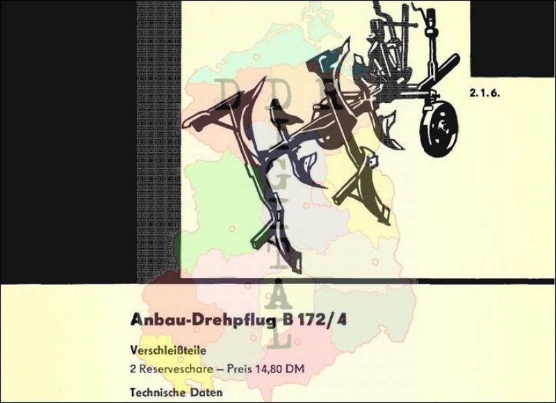 Anbau-Drehpflug B 172/ 4