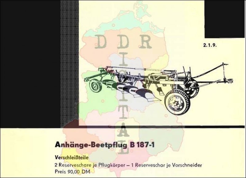 Anbau-Beetpflug B 187-1