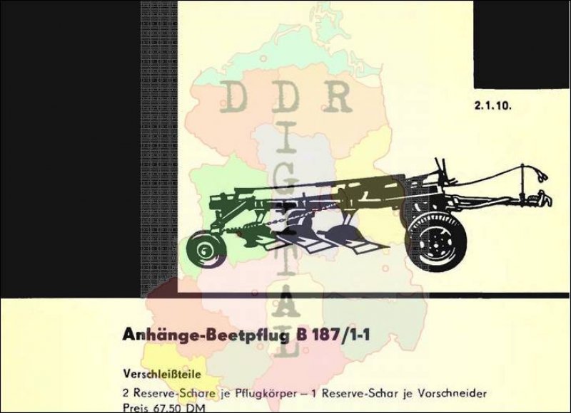 Anbau-Beetpflug B 187/1-1