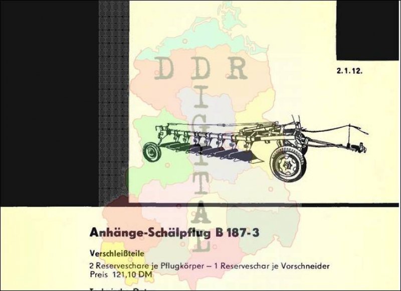 Anbau-Beetpflug B 187-3