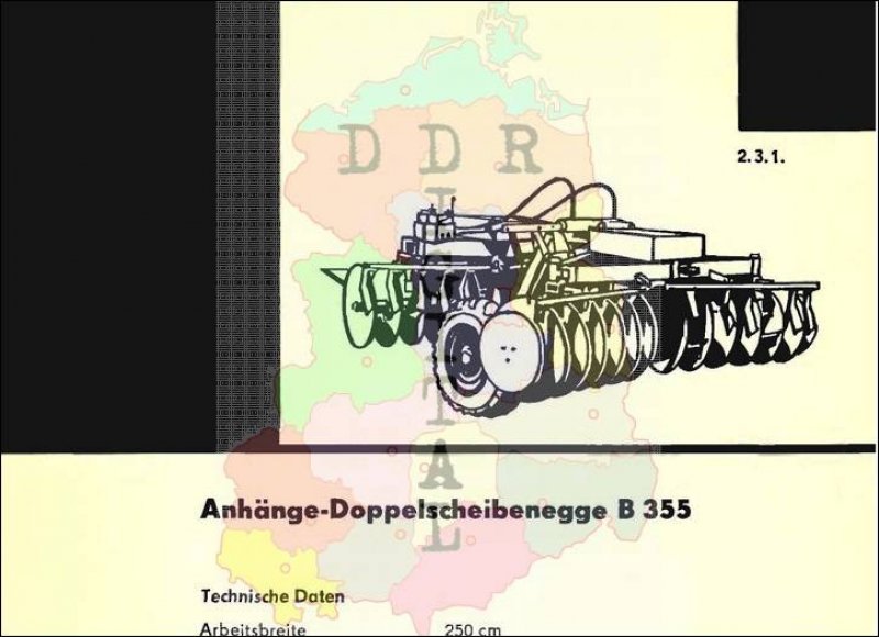 Anhänge-Doppelscheibenegge B 355